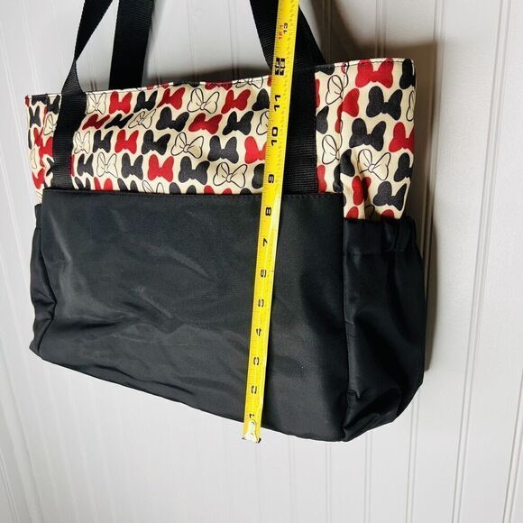 Disney Baby Minnie Mouse Insulated Black Diaper Travel Bag Red White Bow CUTE B1 - Picture 10 of 11